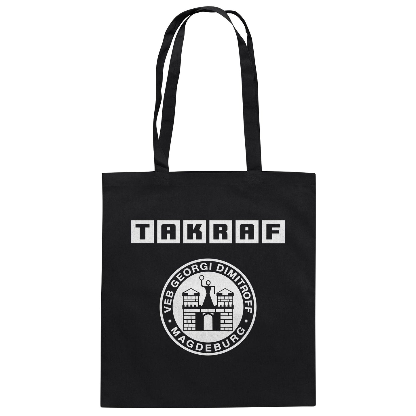 DDR Ostalgie Baumwolltasche • TAKRAF - VEB GEORGI DIMITROFF MAGDEBURG