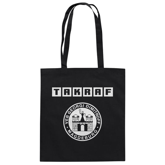 DDR Ostalgie Baumwolltasche • TAKRAF - VEB GEORGI DIMITROFF MAGDEBURG