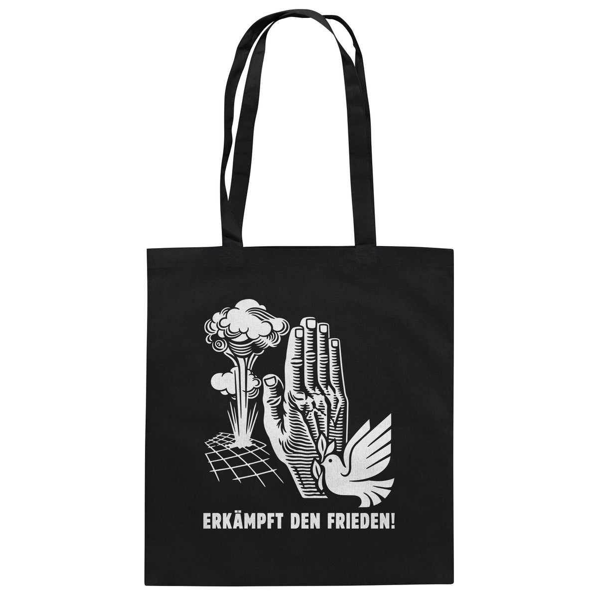 DDR Ostalgie Baumwolltasche • ERKÄMPFT DEN FRIEDEN! (ORIGINAL-PLAKAT)