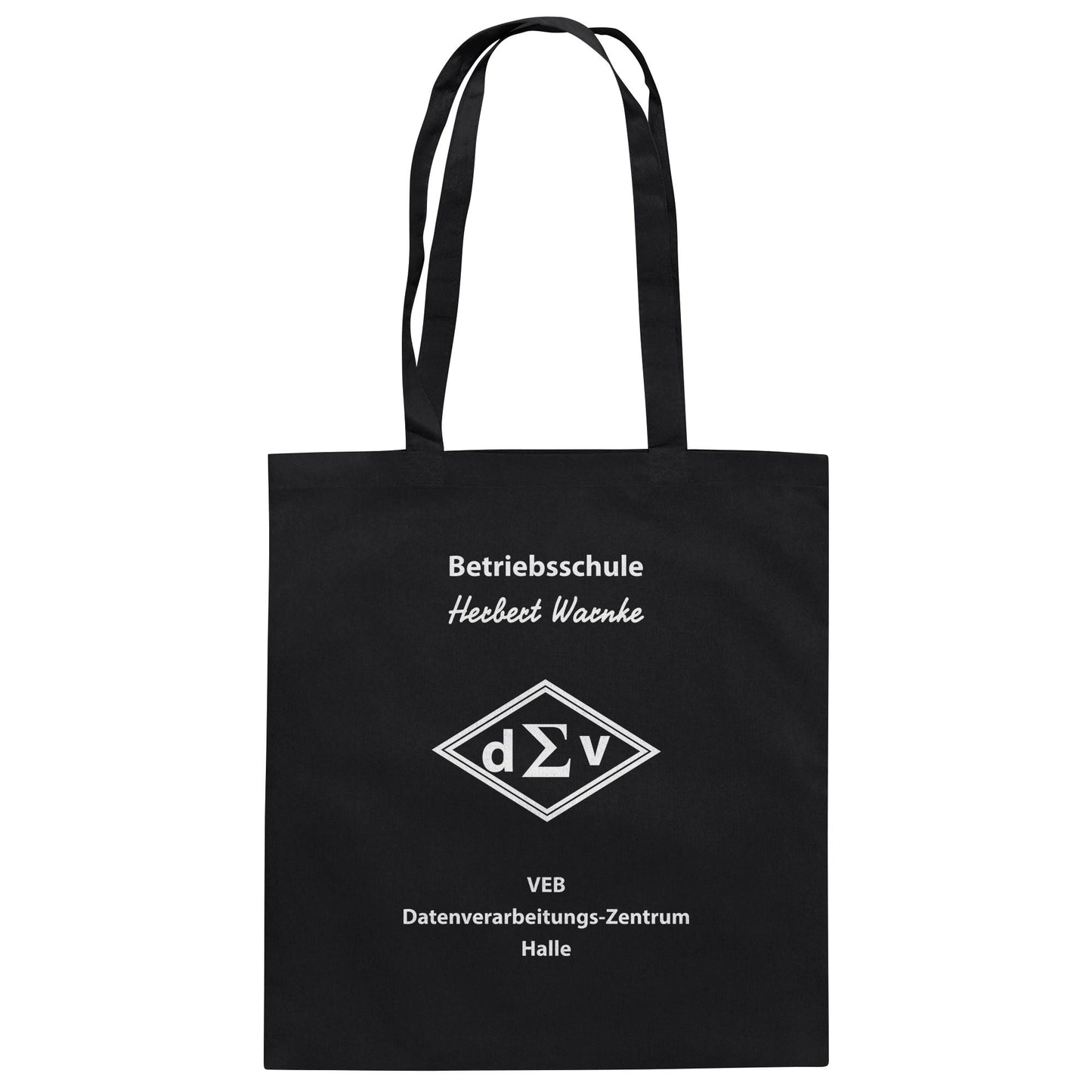 DDR Ostalgie Baumwolltasche • BETRIEBSSCHULE VEB DATENBERARBEITUNG HALLE