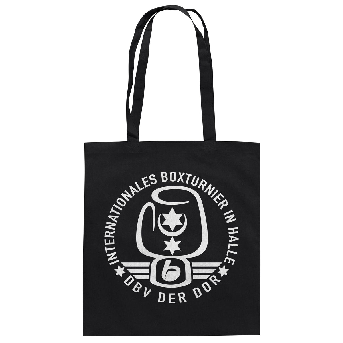 DDR Ostalgie Baumwolltasche • INTERNATIONALES BOXTURNIER HALLE - DBV DER DDR