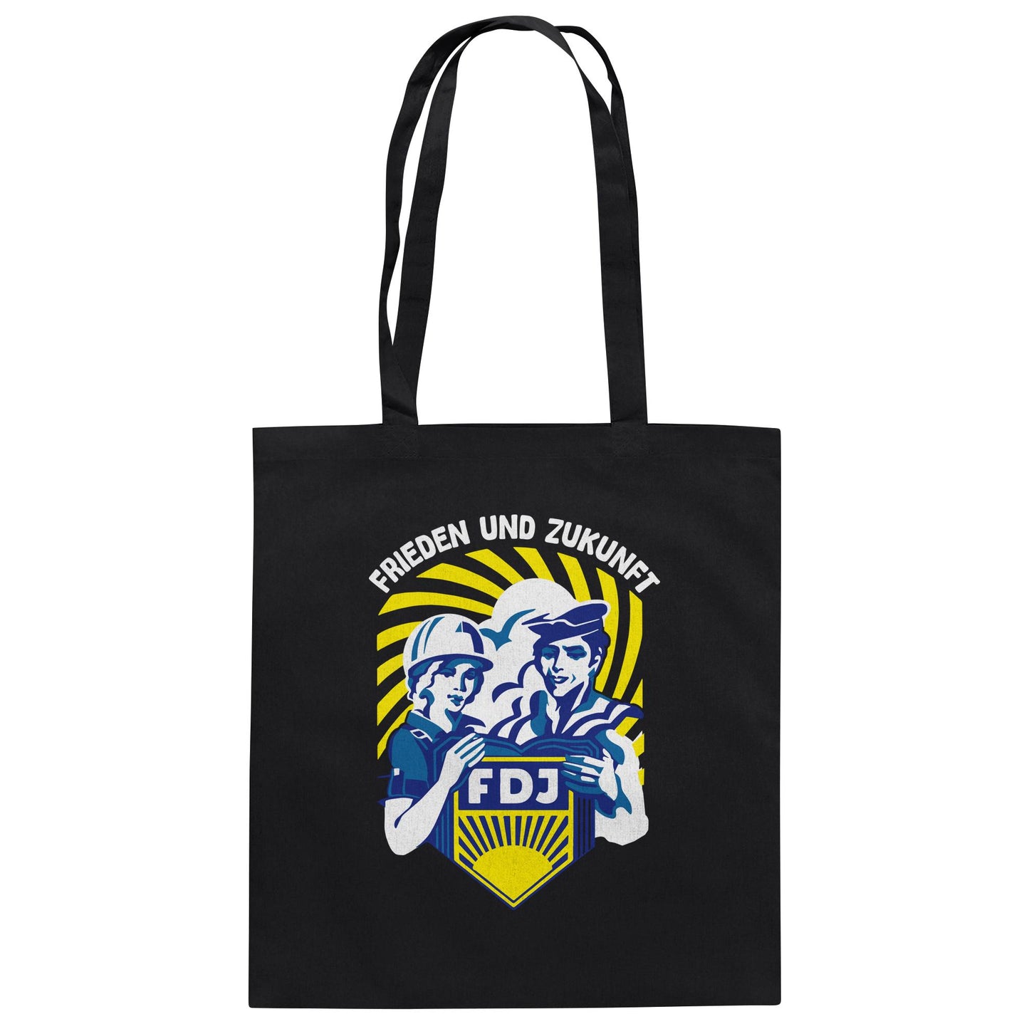 DDR Ostalgie Baumwolltasche • FDJ - FRIEDEN UND ZUKUNFT (ORIGINAL WIMPEL)