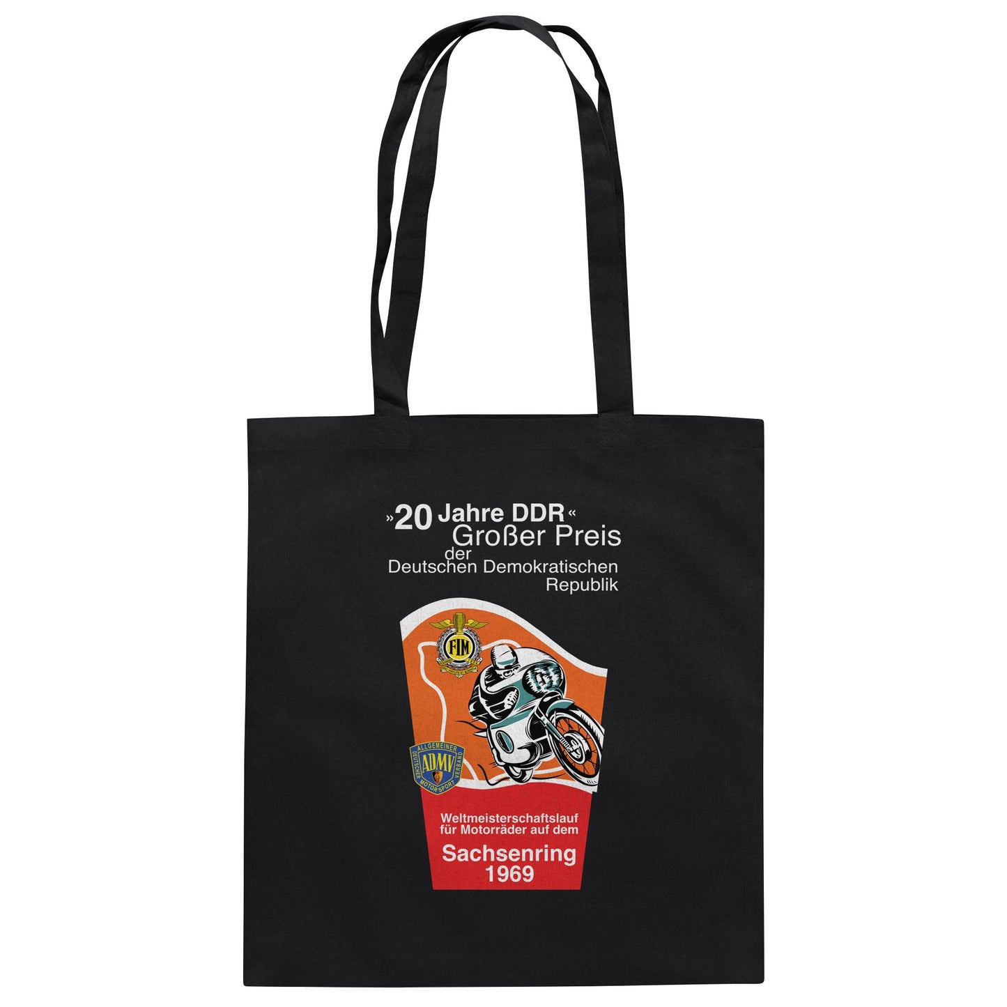 DDR Ostalgie Baumwolltasche • SACHSENRING 1969, WELTMEISTERSCHAFTSLAUF