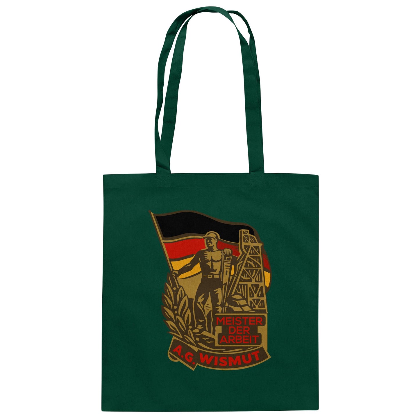 DDR Ostalgie Baumwolltasche • WISMUT - MEISTER DER ARBEIT