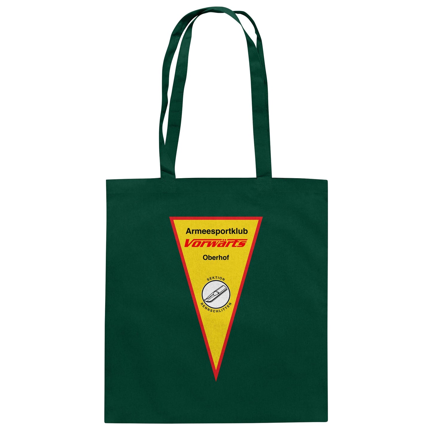 DDR Ostalgie Baumwolltasche • ARMEESPORTKLUB VORWÄRTS OBERHOF - RENNSCHLITTEN