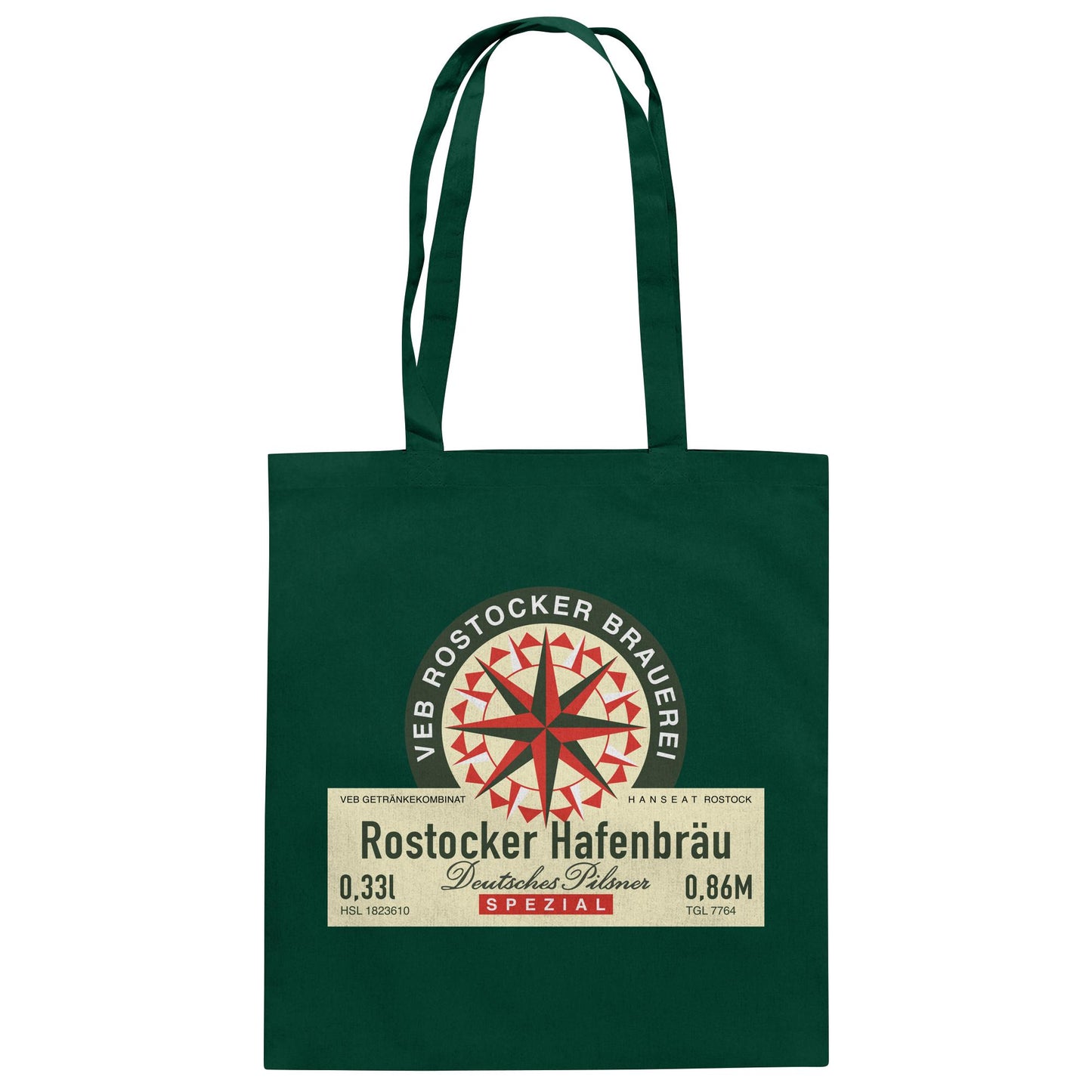DDR Ostalgie Baumwolltasche • VEB GETRÄNKEKOMBINAT HANSEAT ROSTOCK - HAFENBRÄU