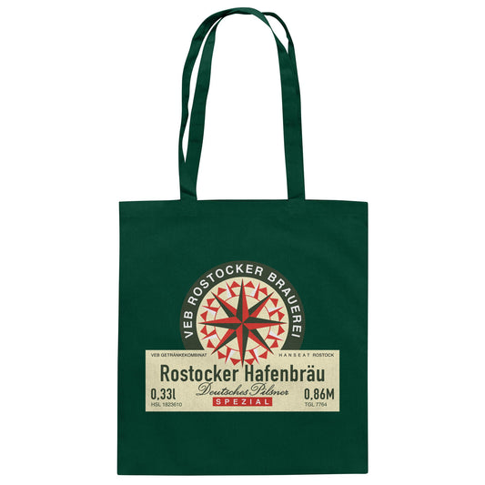 DDR Ostalgie Baumwolltasche • VEB GETRÄNKEKOMBINAT HANSEAT ROSTOCK - HAFENBRÄU