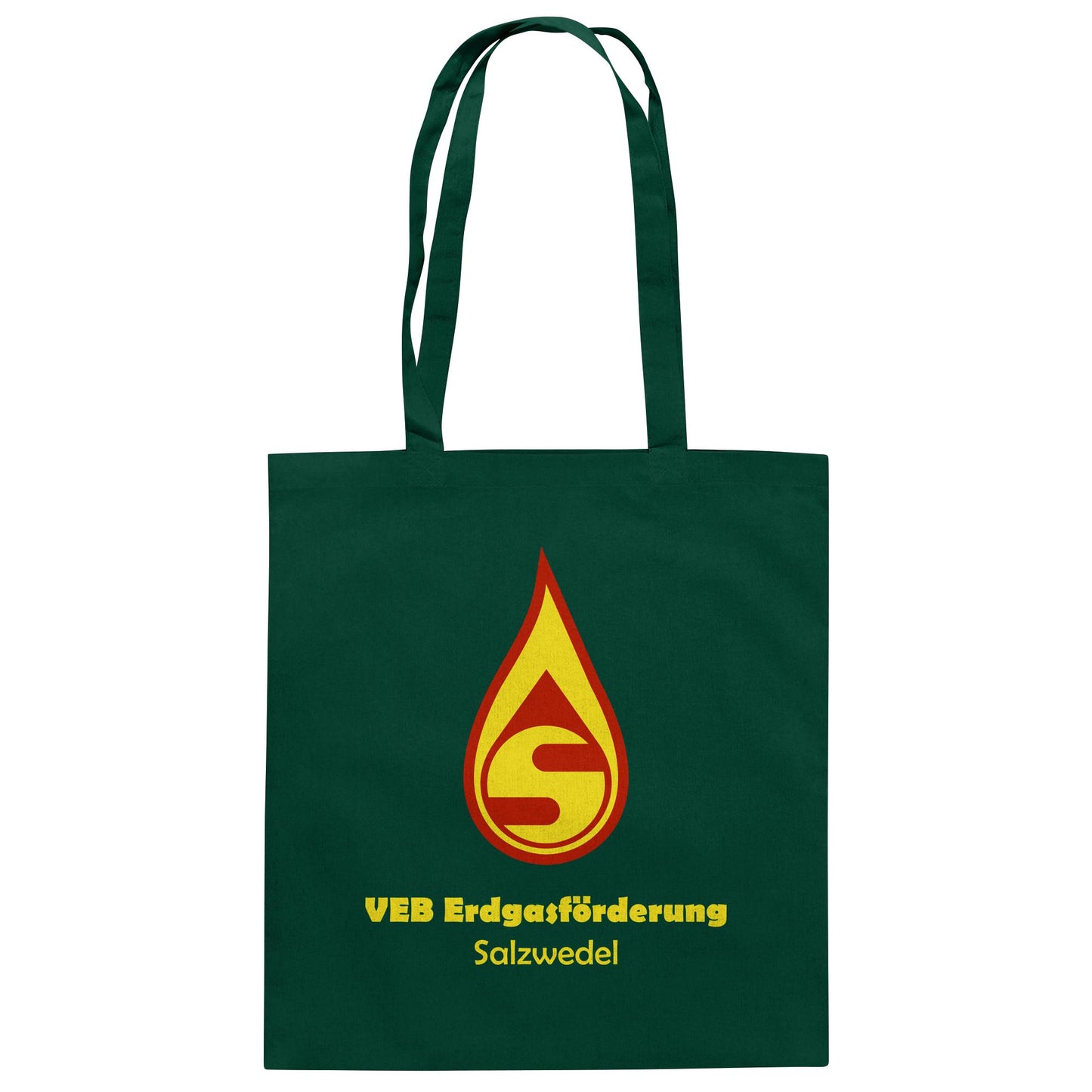 DDR Ostalgie Baumwolltasche • VEB ERDGASFÖRDERUNG SALZWEDEL