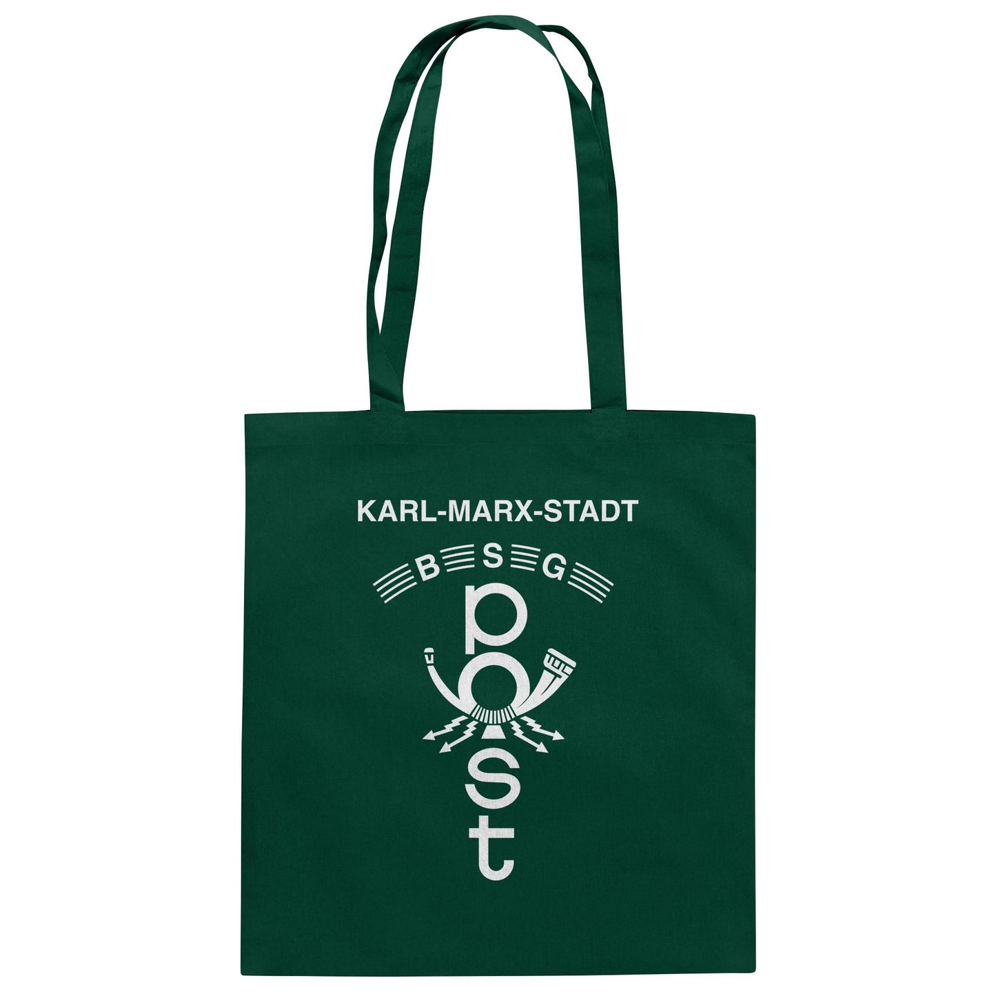 DDR Ostalgie Baumwolltasche • BSG POST KARL-MARX-STADT (ORIGINAL WIMPEL)
