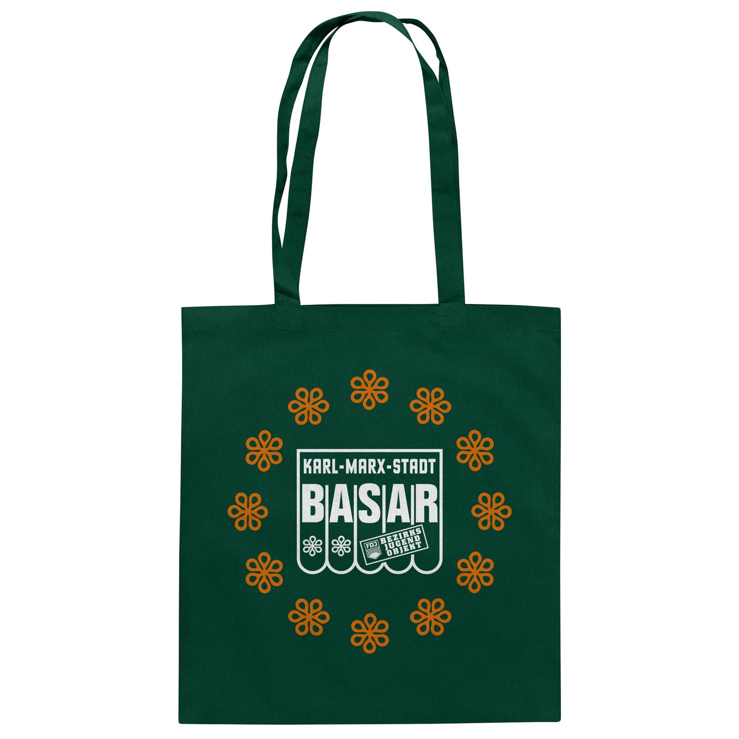 DDR Ostalgie Baumwolltasche • BASAR KARL MARX STADT - FDJ JUGENDOBJEKT