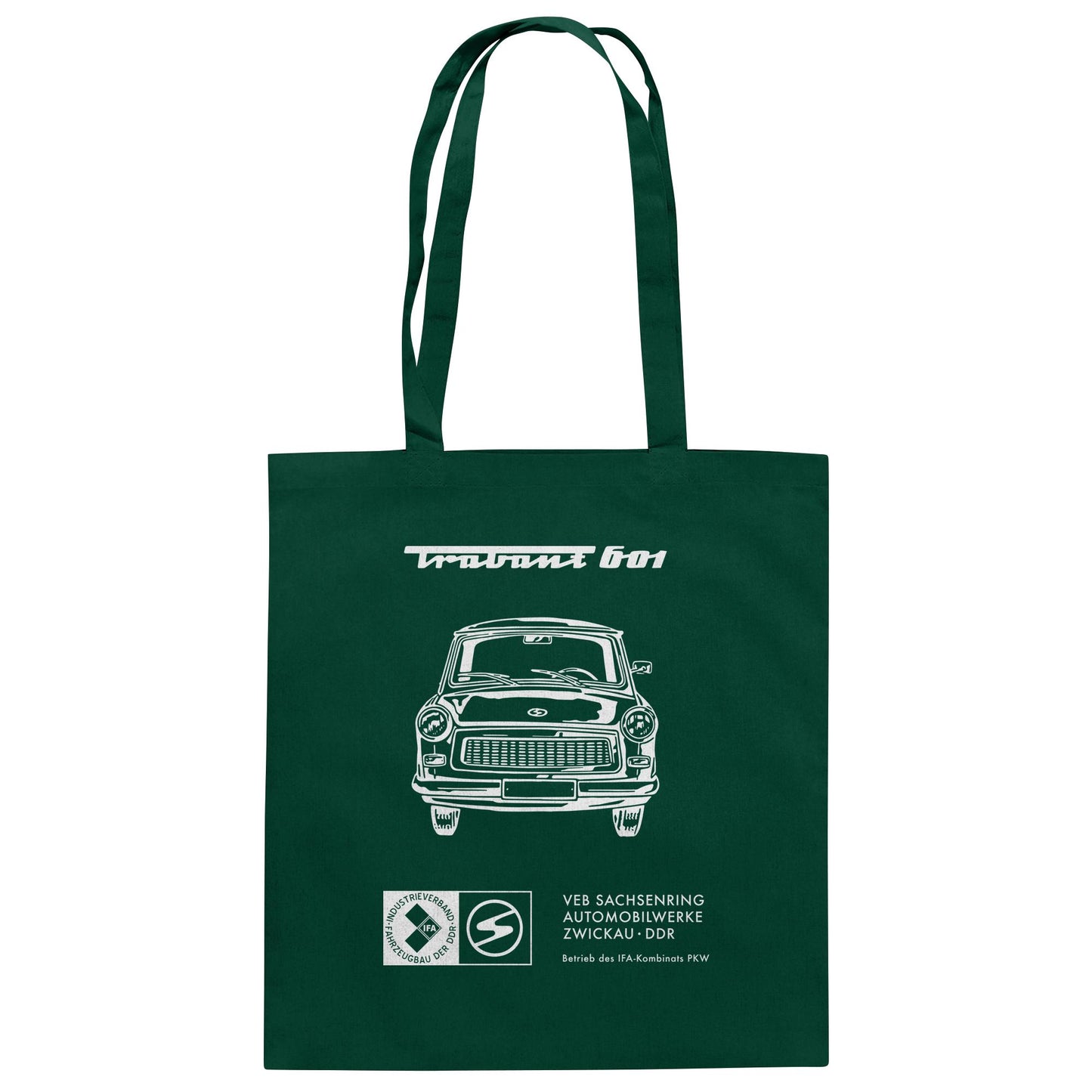 DDR Ostalgie Baumwolltasche • TRABANT 601 (ORIGINAL TITEL BETRIEBSANLEITUNG)