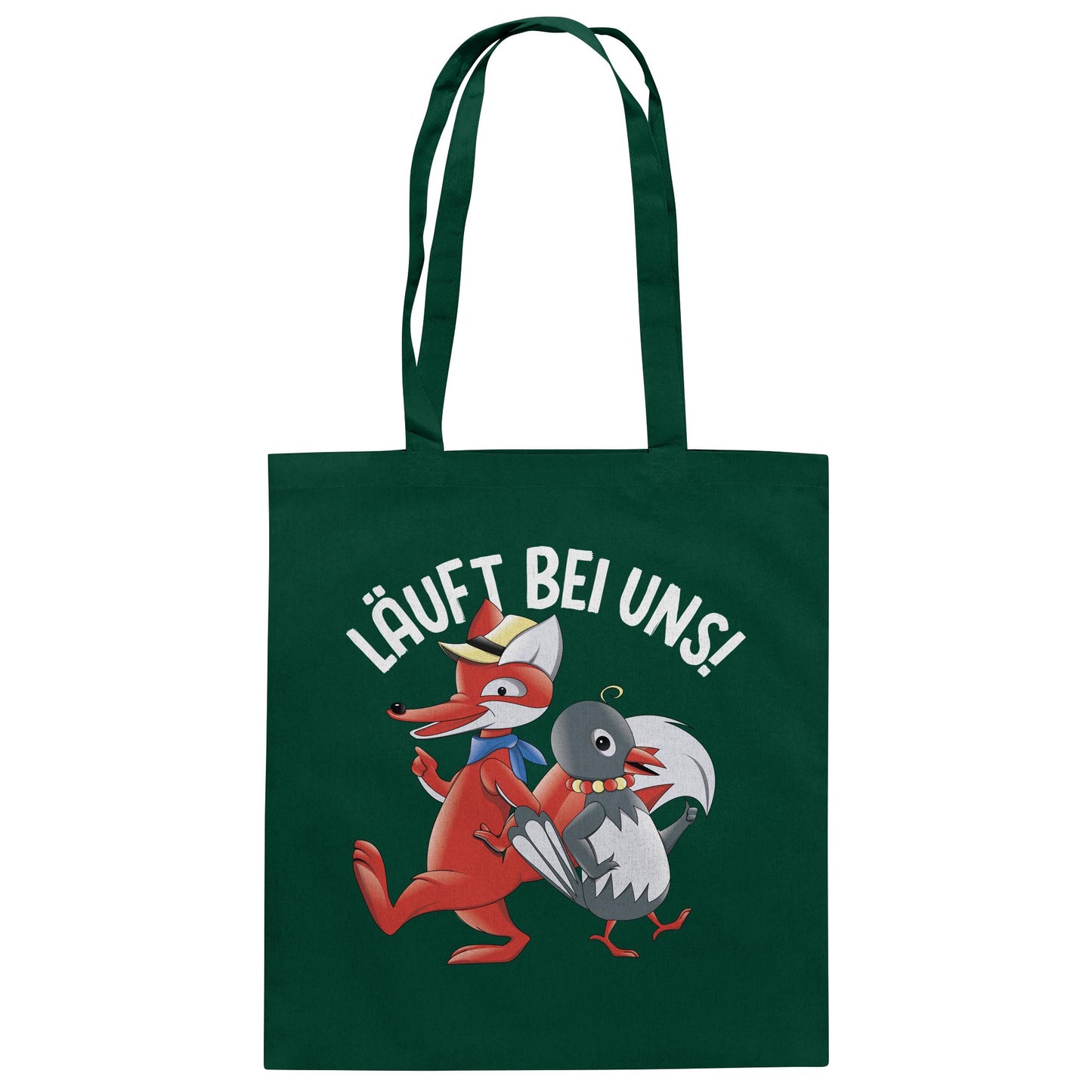 DDR Ostalgie Baumwolltasche • UNSER SANDMÄNNCHEN - HERR FUCHS & FRAU ELSTER, LÄUFT BEI UNS!