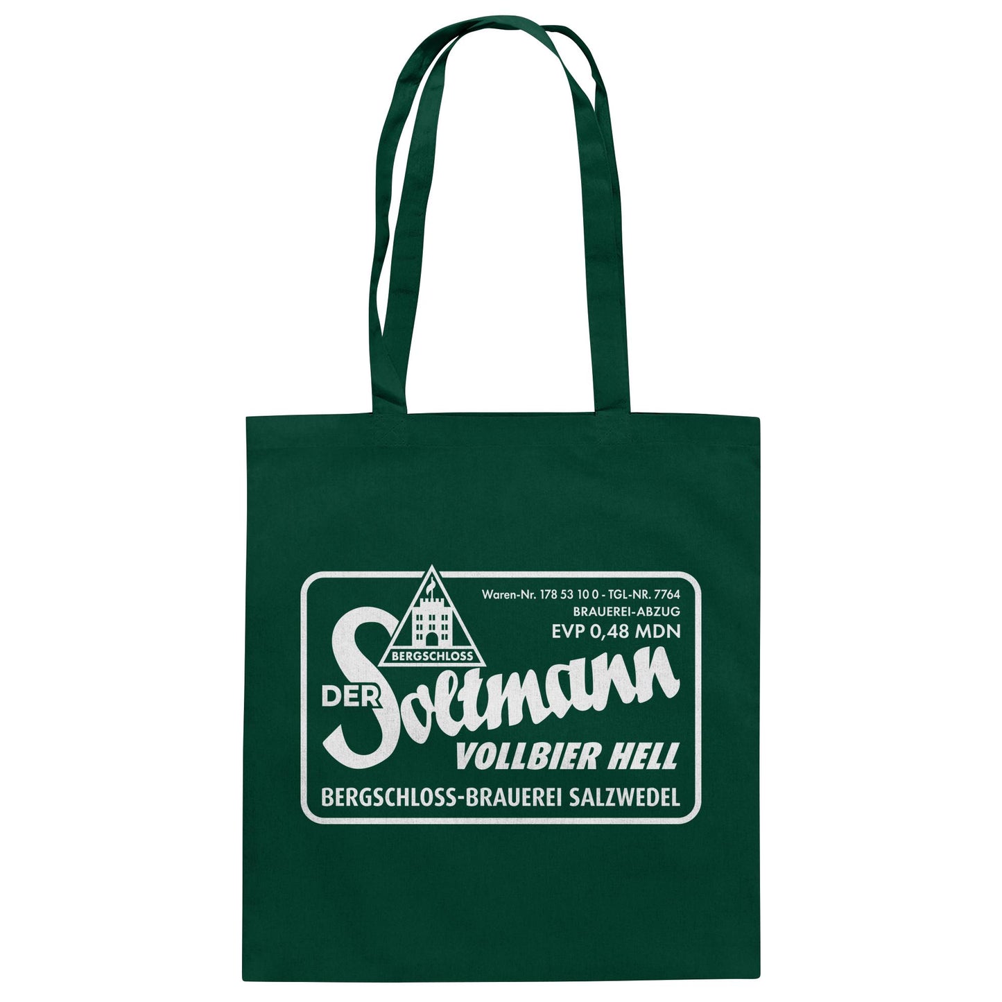 DDR Ostalgie Baumwolltasche • BERGSCHLOSS SALZWEDEL SOLTMANN BIERE