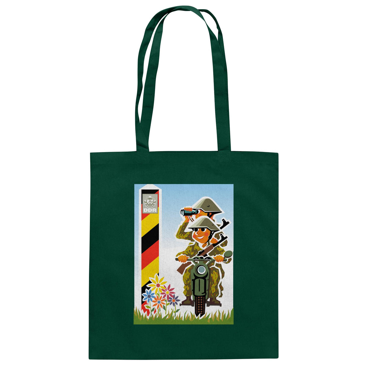 DDR Ostalgie Baumwolltasche • NVA-GRENZTRUPPEN (ORIGINAL-PLAKAT)