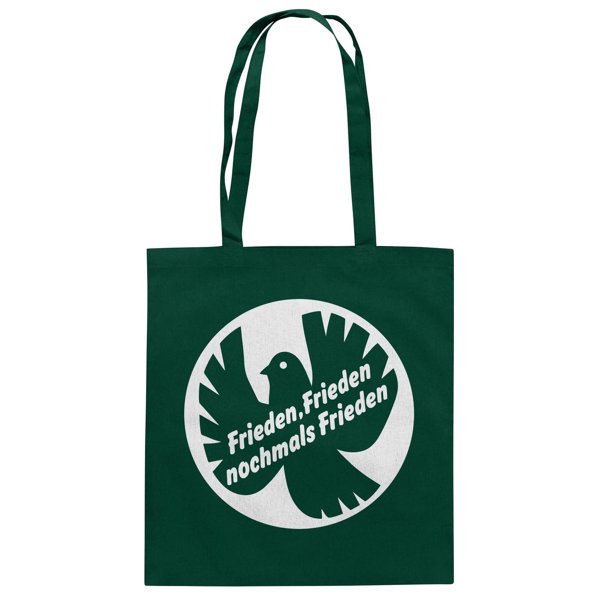 DDR Ostalgie Baumwolltasche • FRIEDEN, FRIEDEN NOCHMALS FRIEDEN (ORIGINAL BANNER)