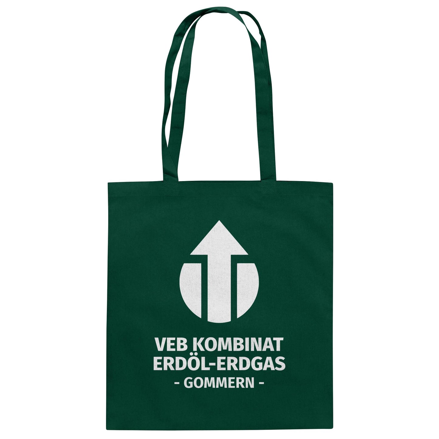 DDR Ostalgie Baumwolltasche • VEB KOMBINAT ERDÖL-ERDGAS GOMMERN