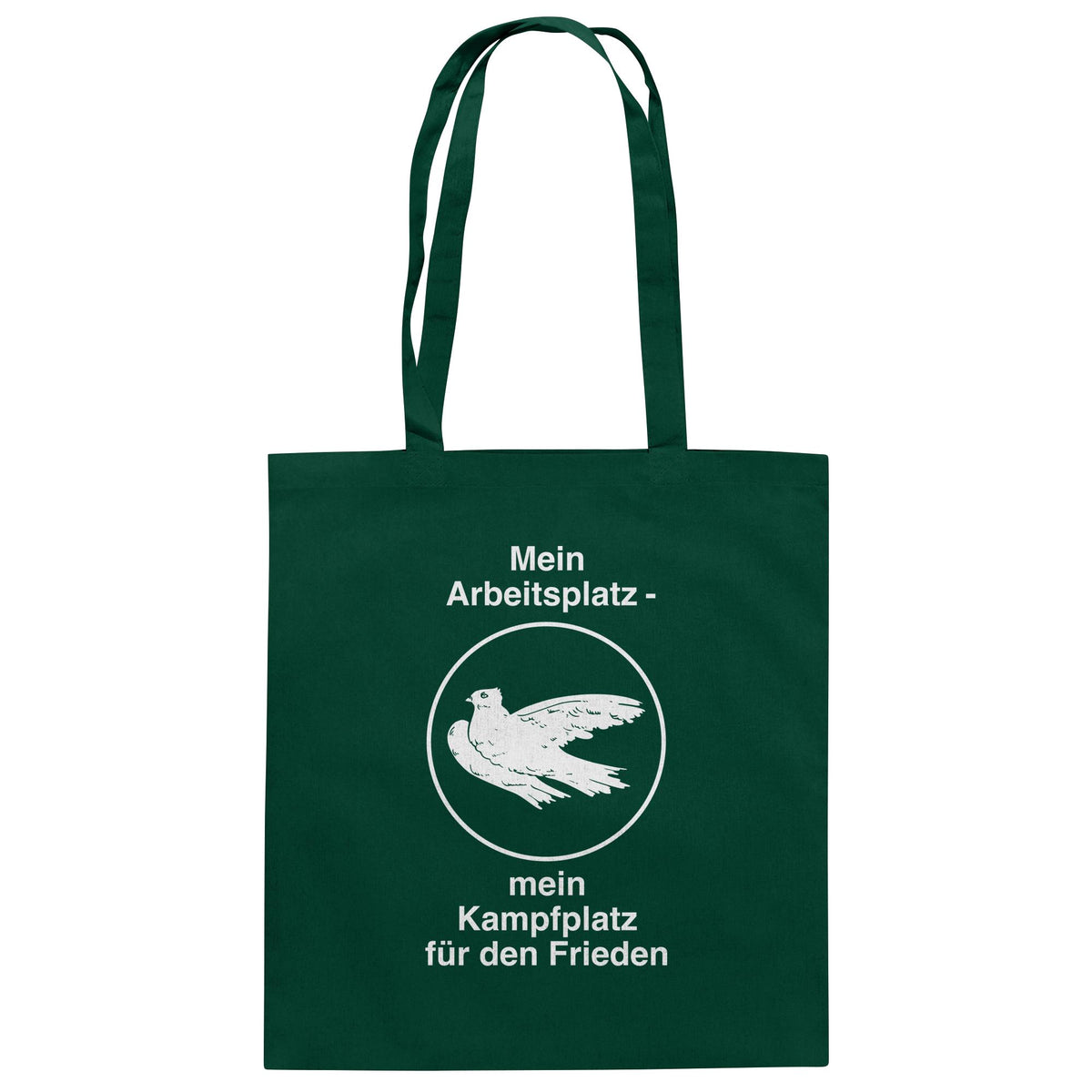 DDR Ostalgie Baumwolltasche • MEIN ARBEITSPLATZ - MEIN KAMPFPLATZ FÜR DEN FRIEDEN