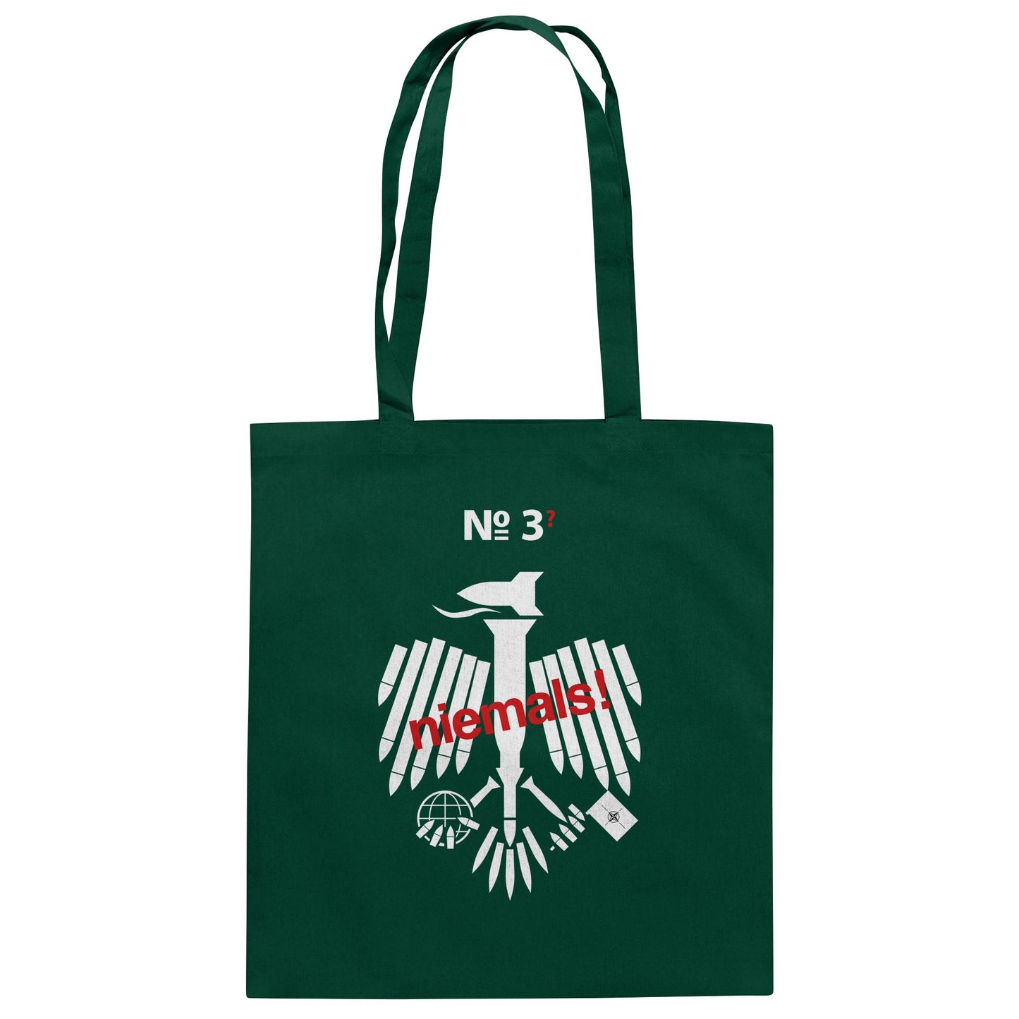 DDR Ostalgie Baumwolltasche • 3. WELTKRIEG NIEMALS! ANTI-NATO (ORIGINAL POSTER)