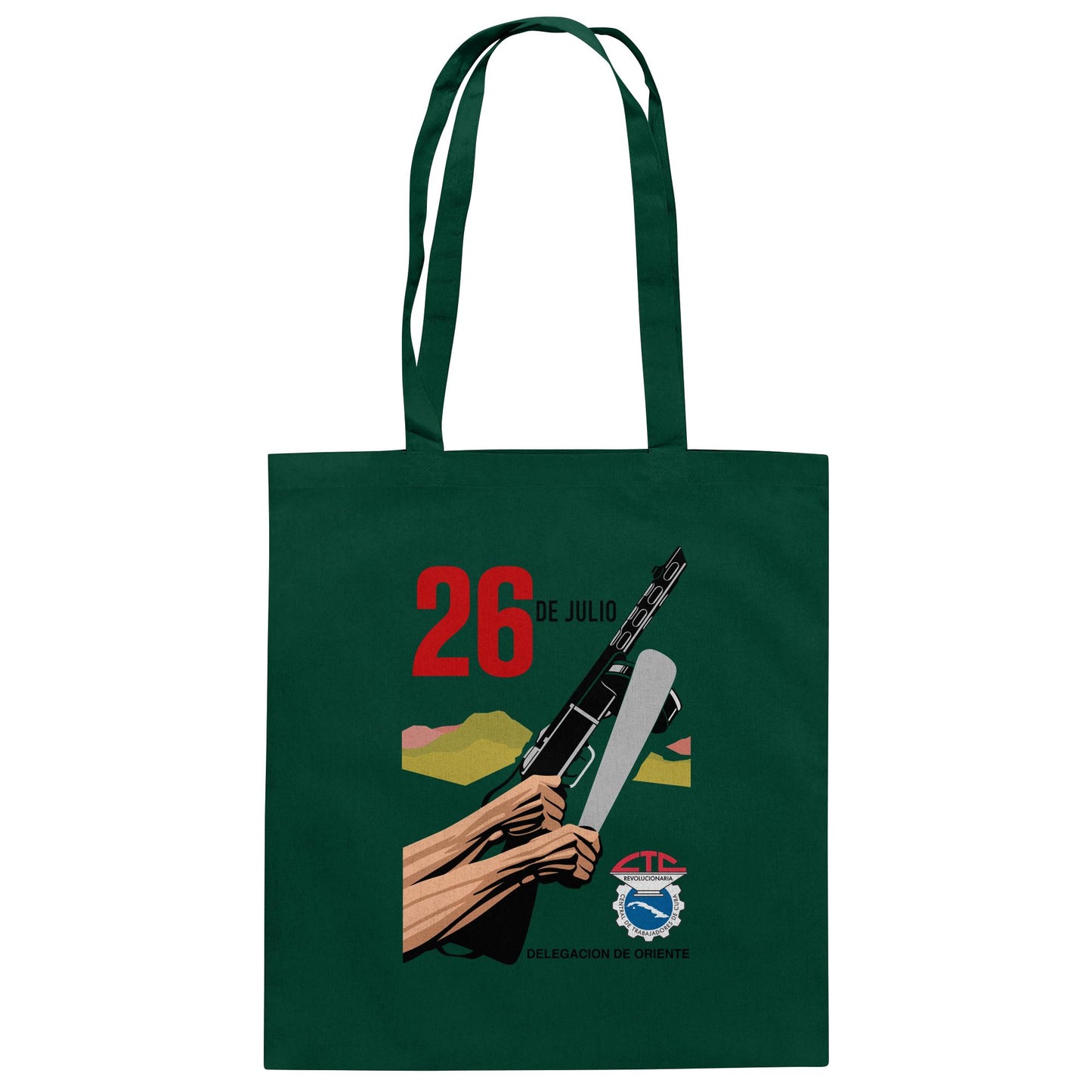 DDR Ostalgie Baumwolltasche • BEWEGUNG DES 26. JULI, KUBA (ORIGINAL POSTER)