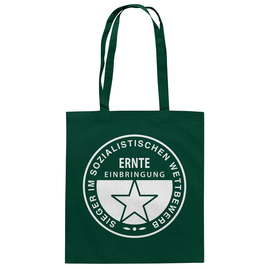 DDR Ostalgie Baumwolltasche • ERNTE-EINBRINGUNG - SIEGER (ORIGINAL-MEDAILLE)