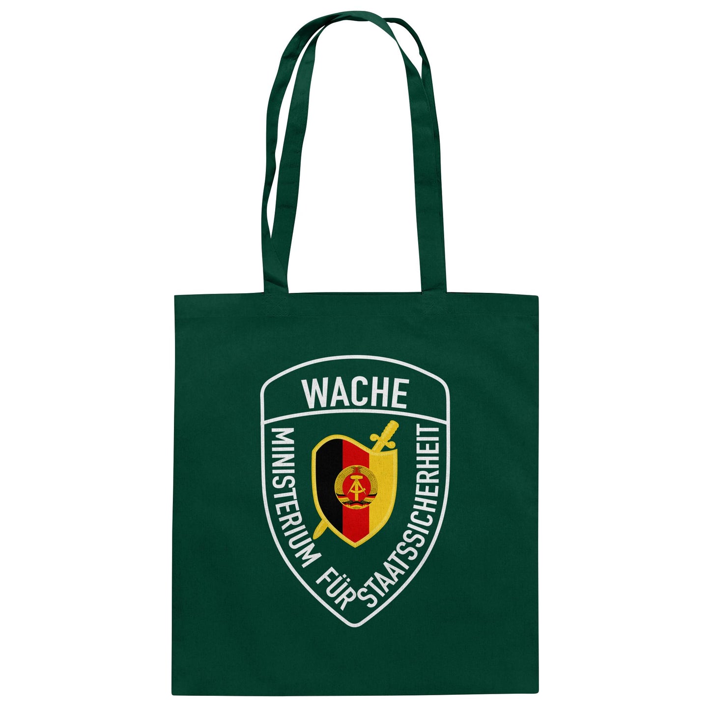 DDR Ostalgie Baumwolltasche • MINISTERIUM FÜR STAATSSICHERHEIT - WACHE (ORIGINAL SCHILD)