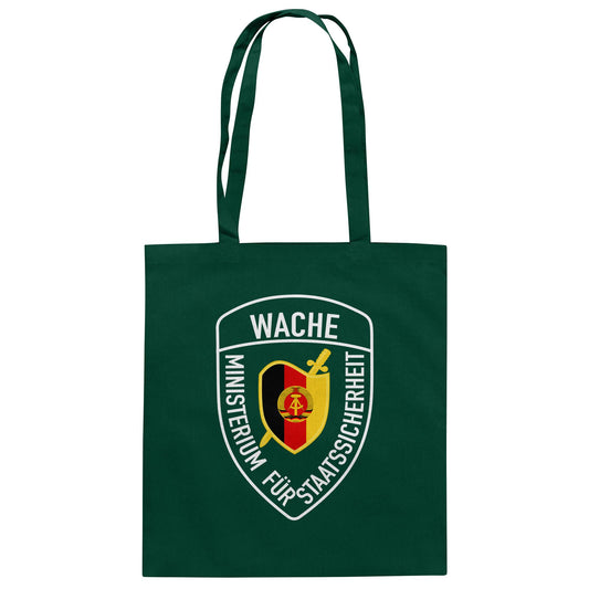 DDR Ostalgie Baumwolltasche • MINISTERIUM FÜR STAATSSICHERHEIT - WACHE (ORIGINAL SCHILD)