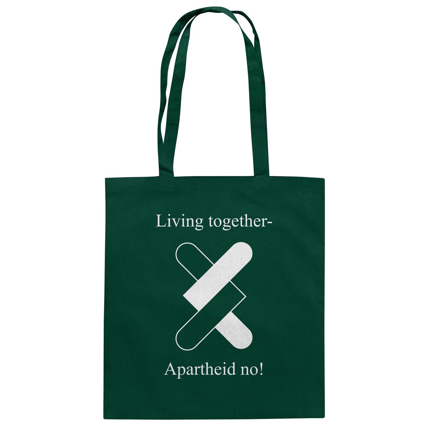 DDR Ostalgie Baumwolltasche • APARTHEID NO! (ORIGINAL POSTER)
