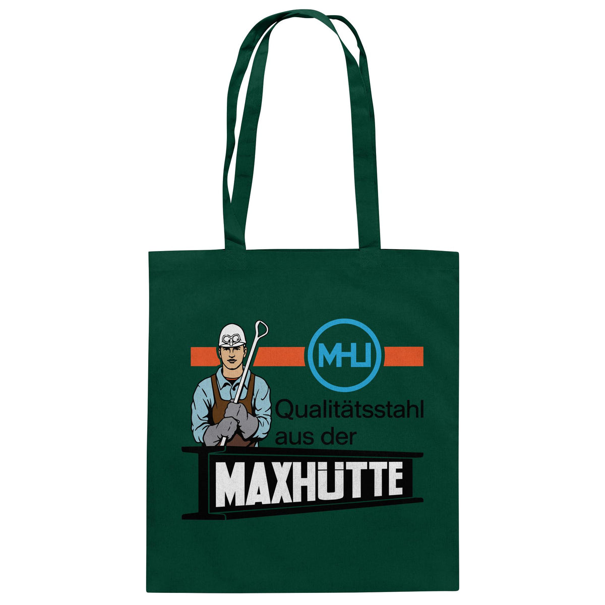 DDR Ostalgie Baumwolltasche • QUALITÄTSTAHL MAXHÜTTE