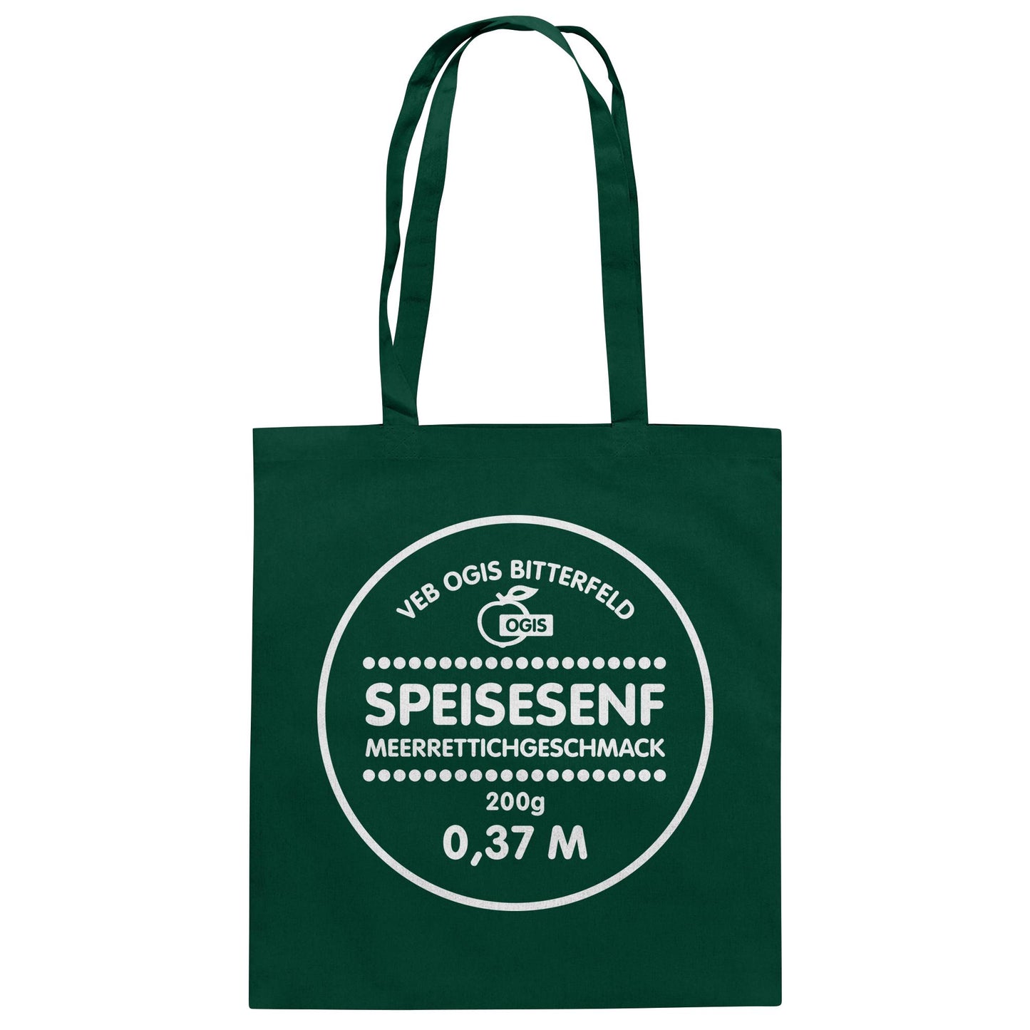 DDR Ostalgie Baumwolltasche • VEB OGIS BITTERFELD - SPEISESENF