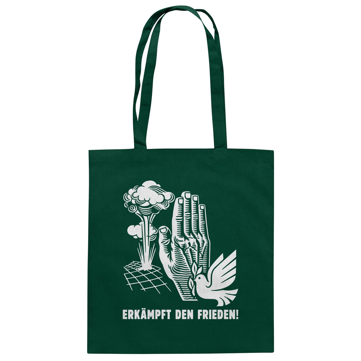 DDR Ostalgie Baumwolltasche • ERKÄMPFT DEN FRIEDEN! (ORIGINAL-PLAKAT)