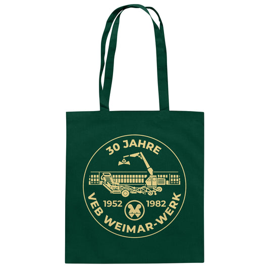 DDR Ostalgie Baumwolltasche • 30 JAHRE VEB WEIMAR-WERK