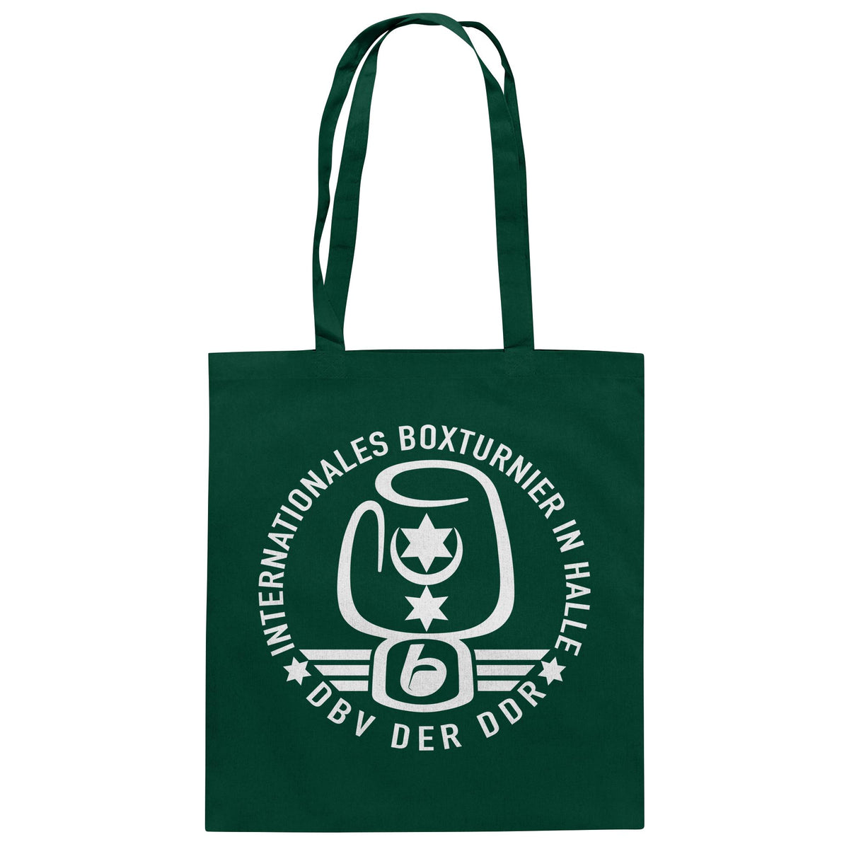 DDR Ostalgie Baumwolltasche • INTERNATIONALES BOXTURNIER HALLE - DBV DER DDR
