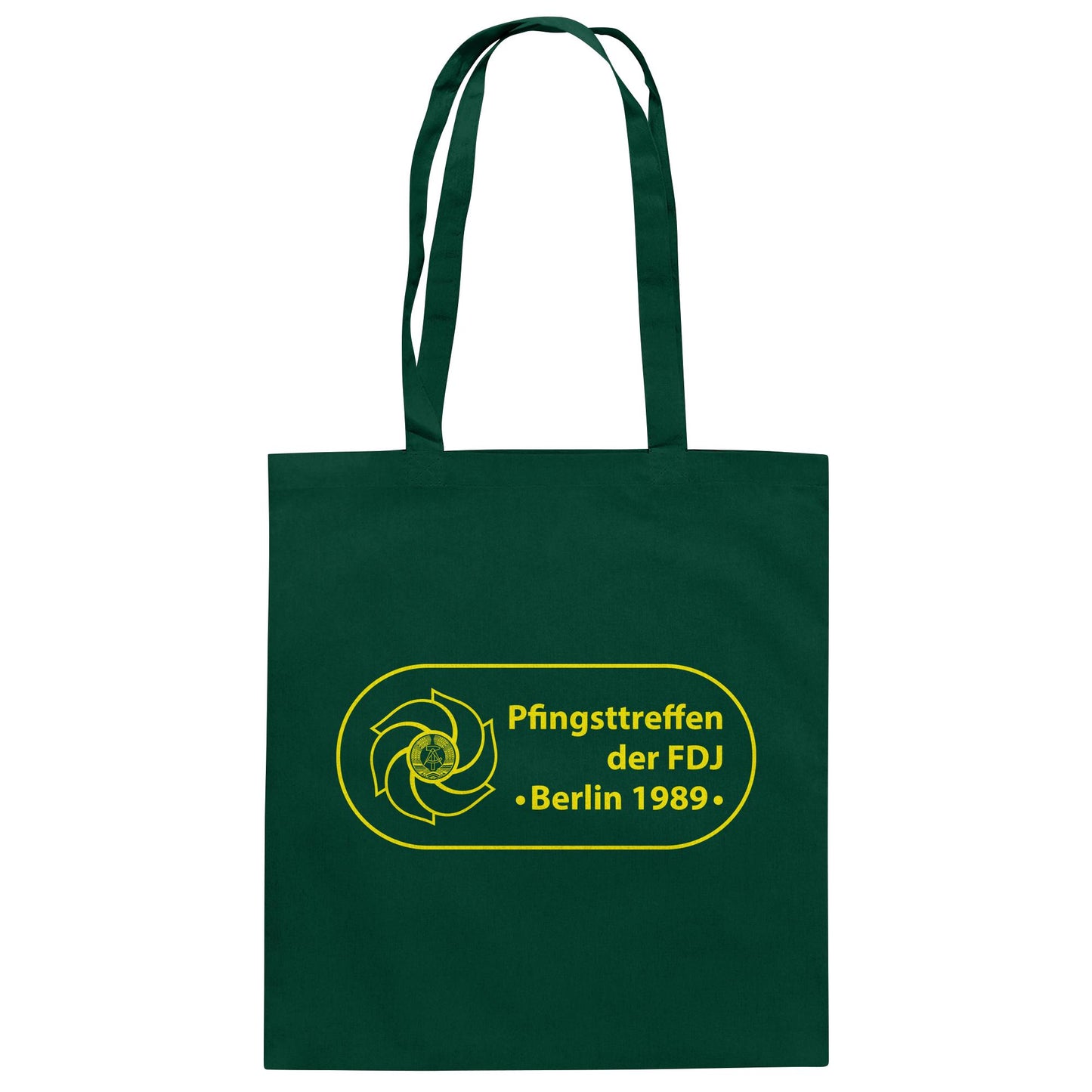 DDR Ostalgie Baumwolltasche • PFINGSTTREFFEN DER FDJ, BERLIN 1989