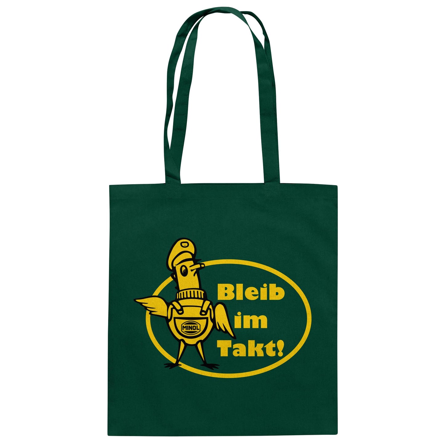 DDR Ostalgie Baumwolltasche • MINOL - BLEIB IM TAKT