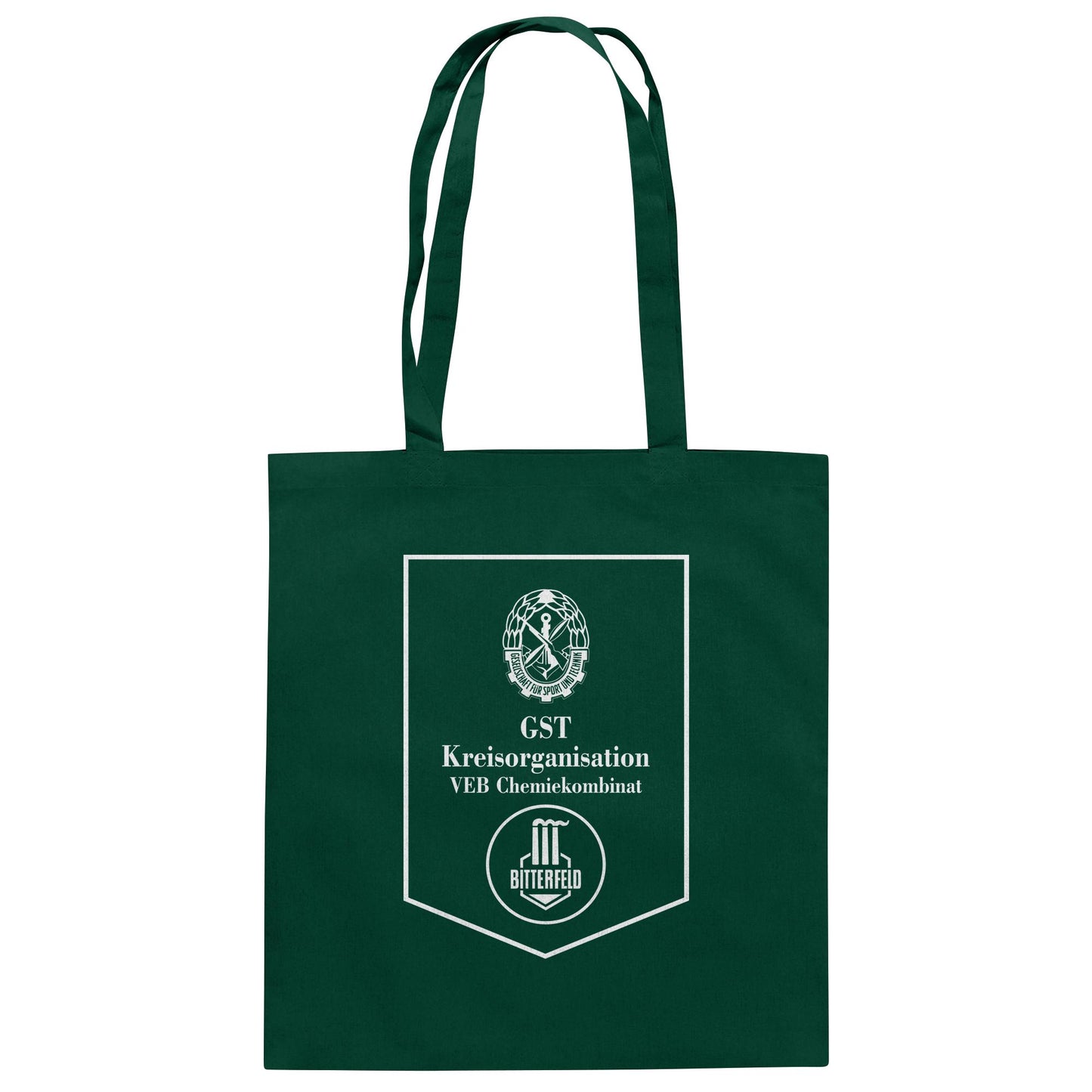 DDR Ostalgie Baumwolltasche • GST DES VEB CHEMIEKOMBINAT BITTERFELD