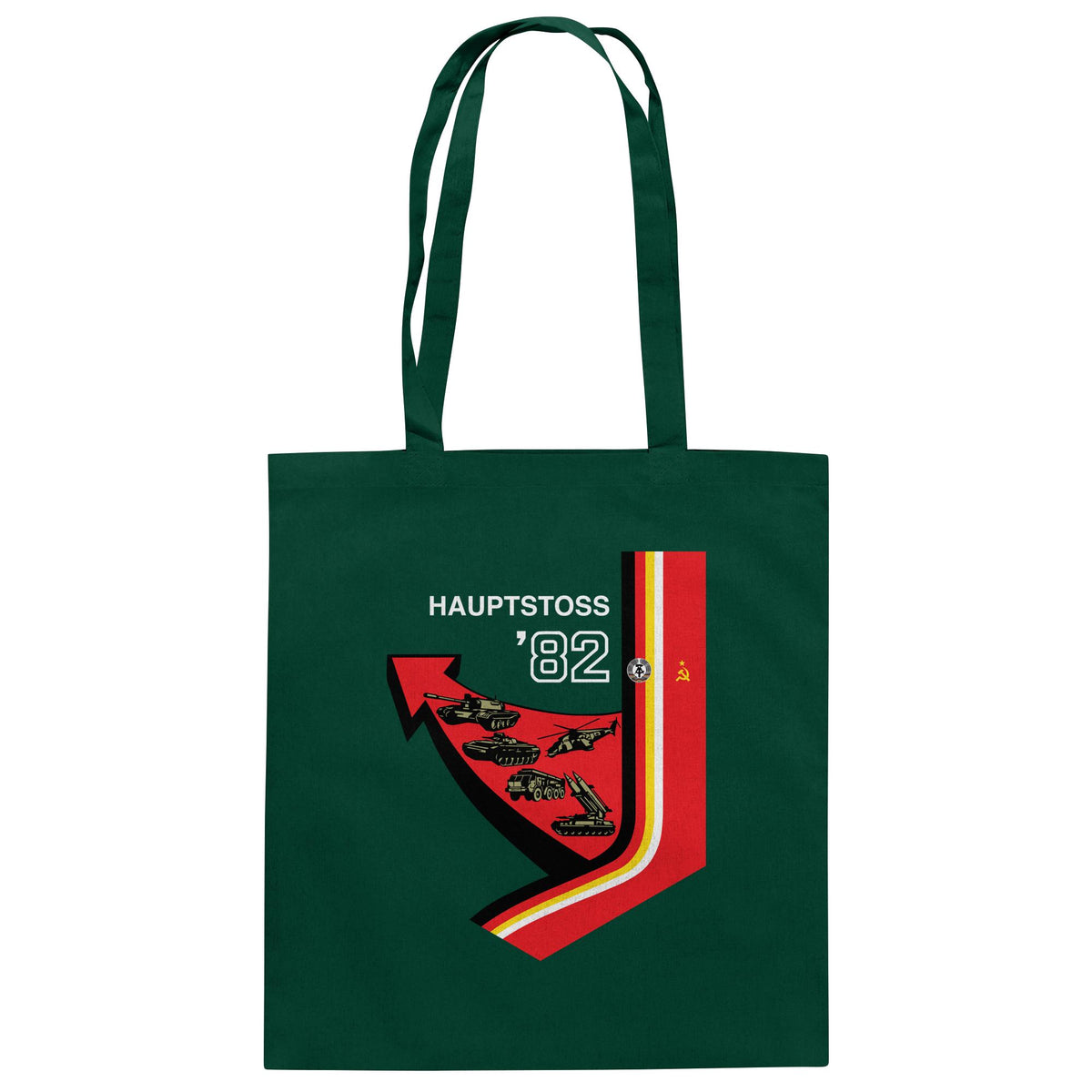DDR Ostalgie Baumwolltasche • MANÖVER HAUPTSTOSS 1982 (ORIGINAL-PLAKAT)