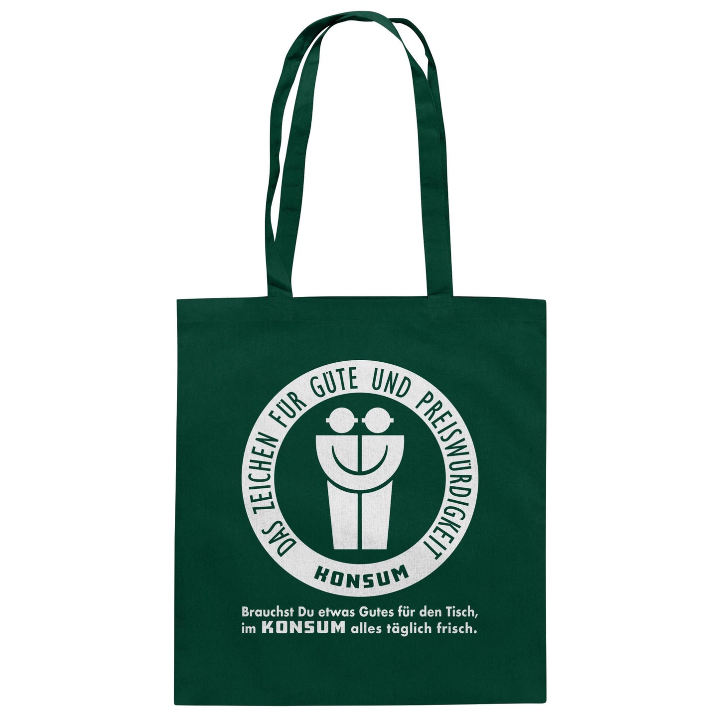 DDR Ostalgie Baumwolltasche • KONSUM - DAS ZEICHEN FÜR GÜTE UND PREISWÜRDIGKEIT