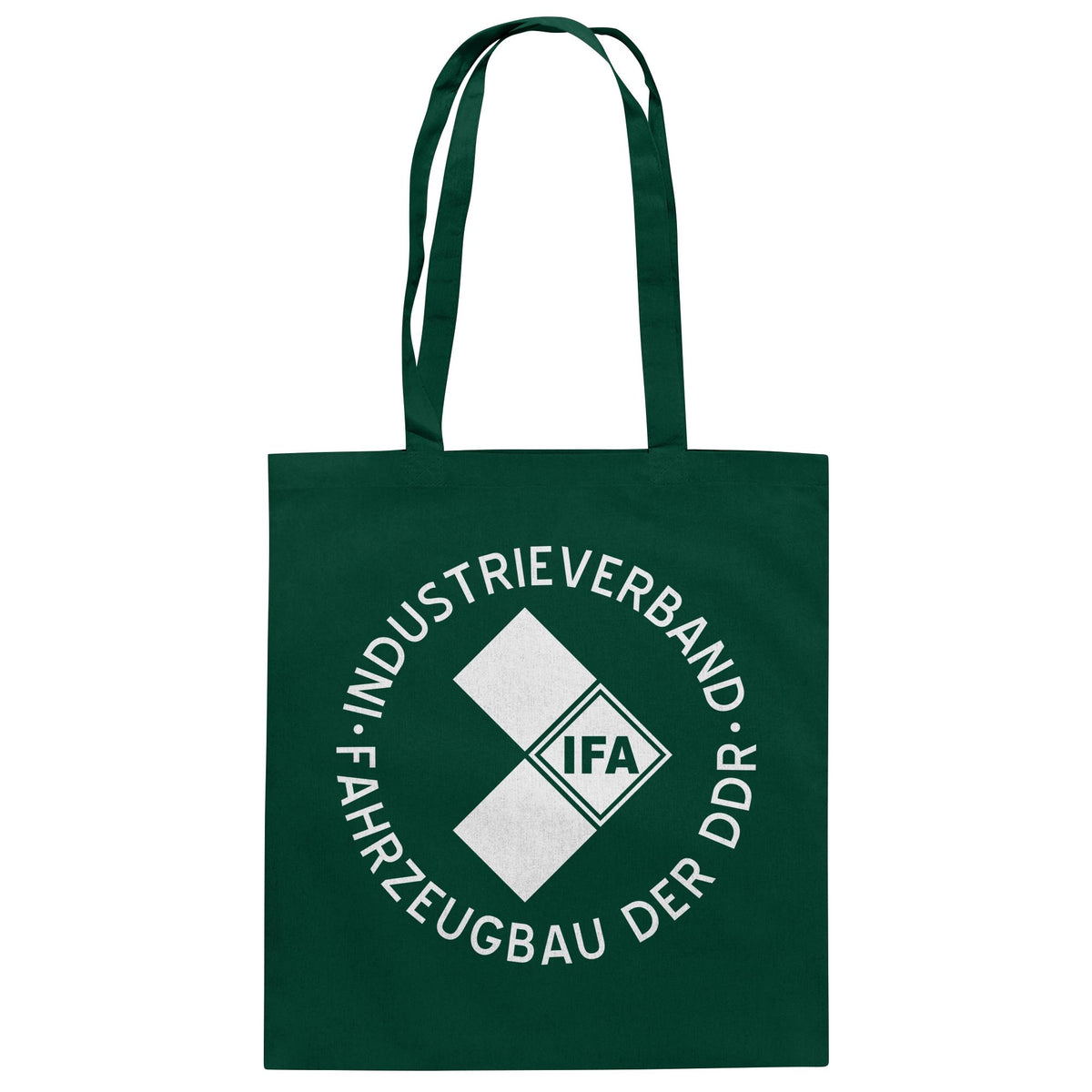 DDR Ostalgie Baumwolltasche • IFA INDUSTRIEVERBAND FAHRZEUGBAU ( LOGO 1970er) - dunkel