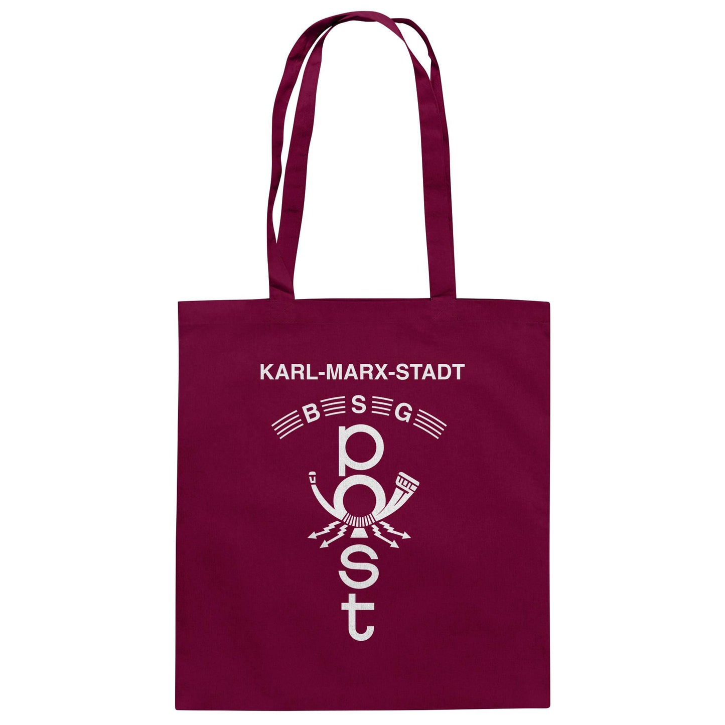 DDR Ostalgie Baumwolltasche • BSG POST KARL-MARX-STADT (ORIGINAL WIMPEL)