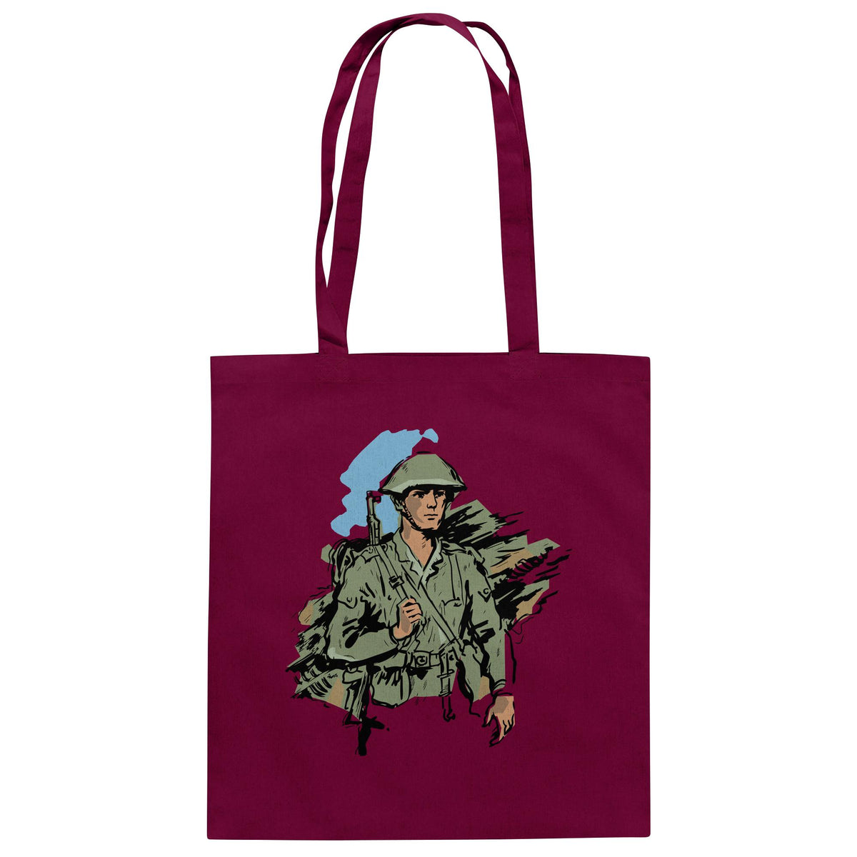 DDR Ostalgie Baumwolltasche • NVA-SOLDAT (ORIGINAL-ILLUSTRATION)