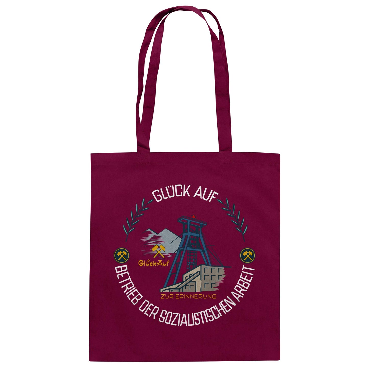 DDR Ostalgie Baumwolltasche • WISMUT - GLÜCK AUF