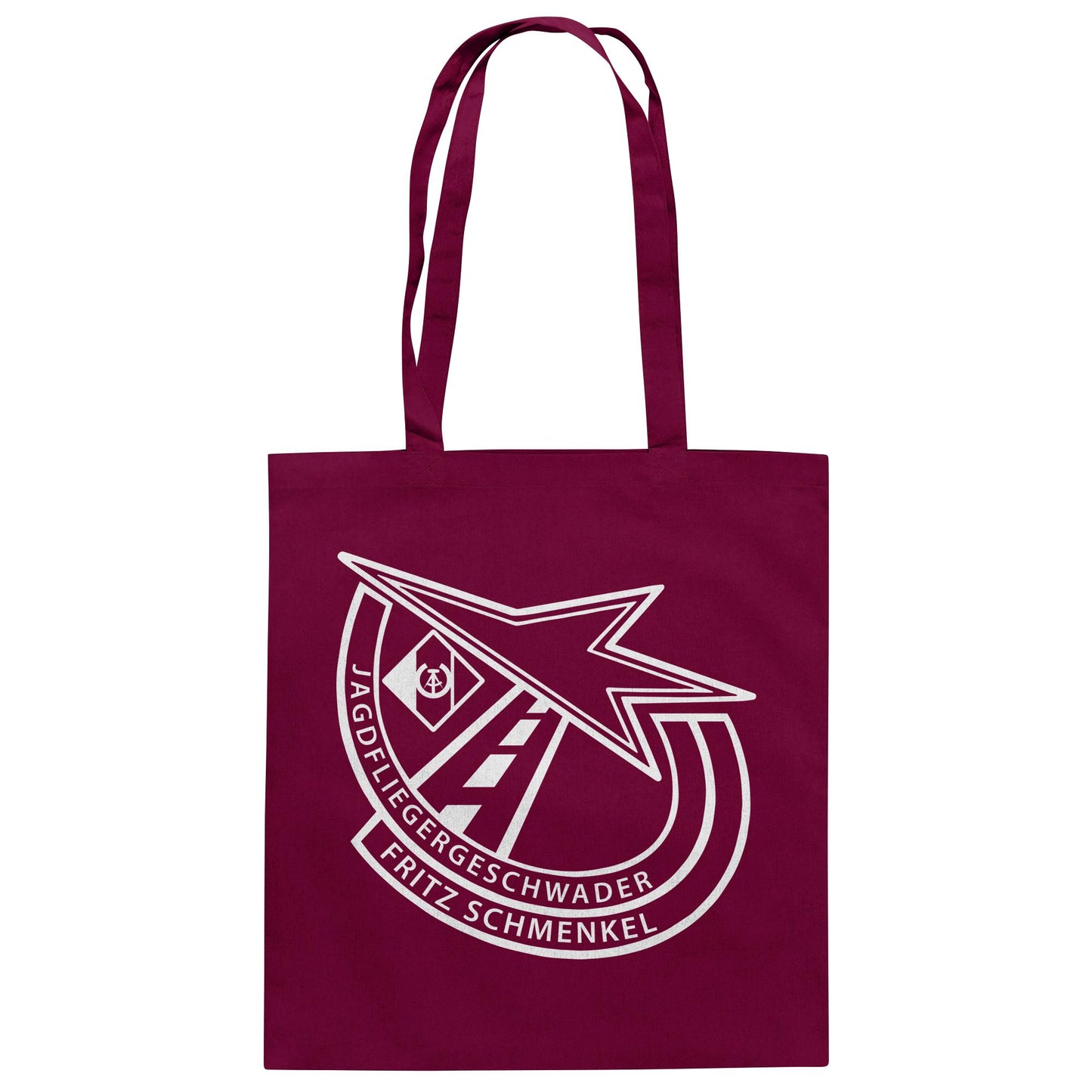DDR Ostalgie Baumwolltasche • NVA EMBLEM - GESCHWADER FRITZ SCHMENKEL