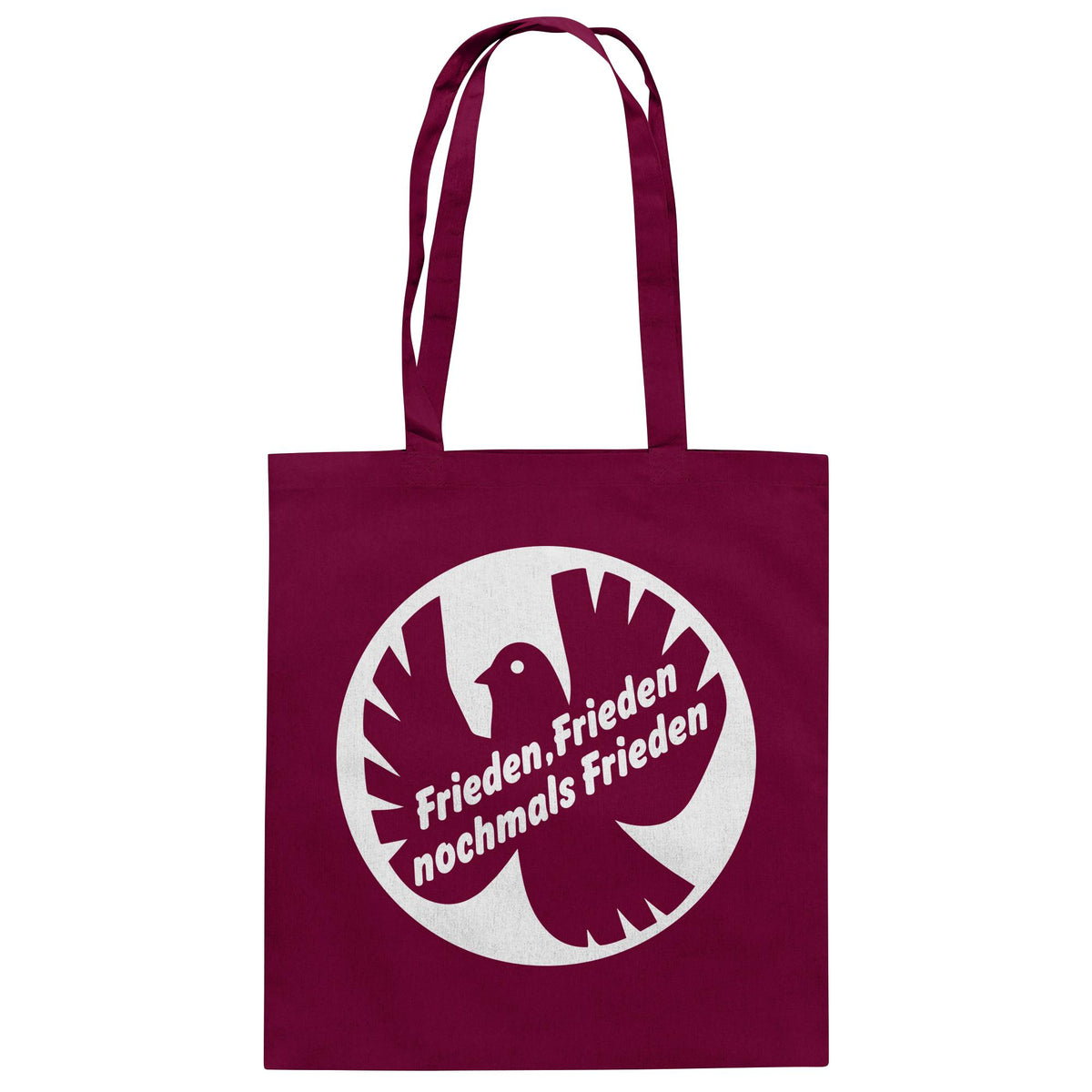 DDR Ostalgie Baumwolltasche • FRIEDEN, FRIEDEN NOCHMALS FRIEDEN (ORIGINAL BANNER)