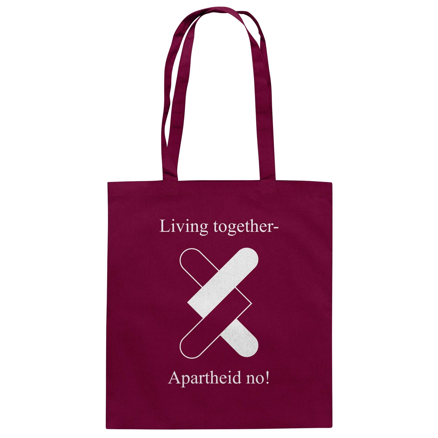 DDR Ostalgie Baumwolltasche • APARTHEID NO! (ORIGINAL POSTER)