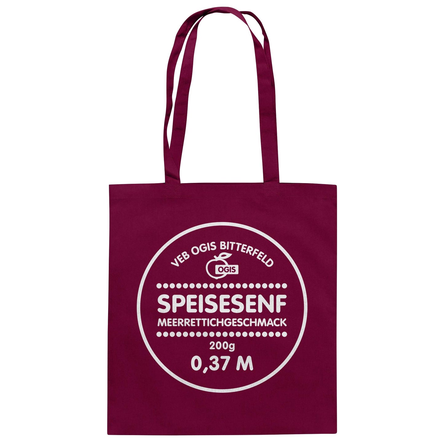 DDR Ostalgie Baumwolltasche • VEB OGIS BITTERFELD - SPEISESENF