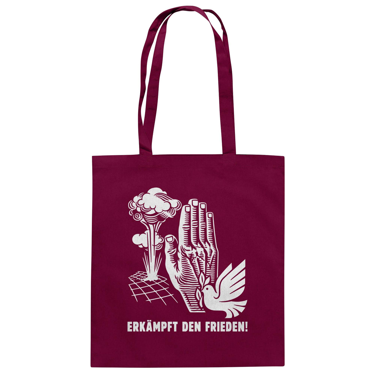 DDR Ostalgie Baumwolltasche • ERKÄMPFT DEN FRIEDEN! (ORIGINAL-PLAKAT)