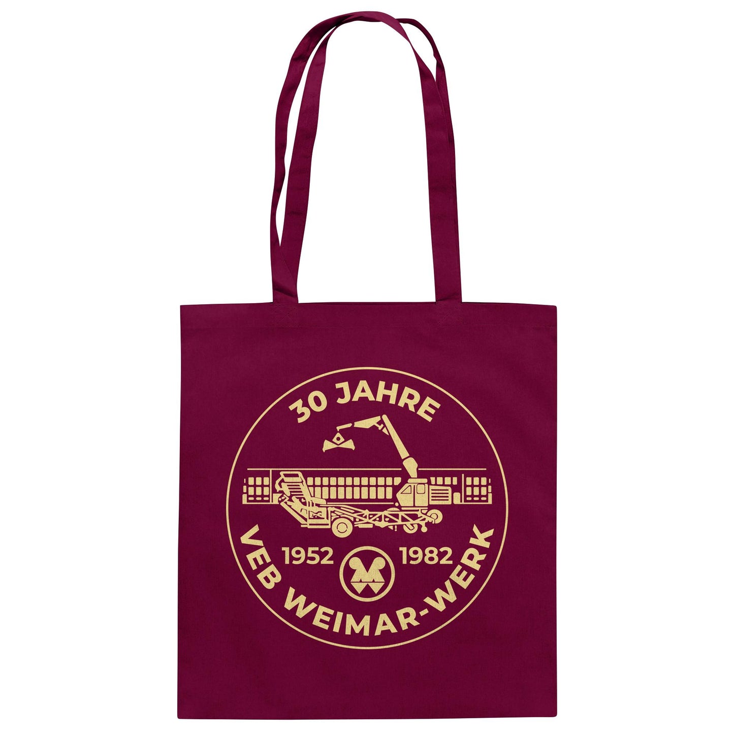 DDR Ostalgie Baumwolltasche • 30 JAHRE VEB WEIMAR-WERK