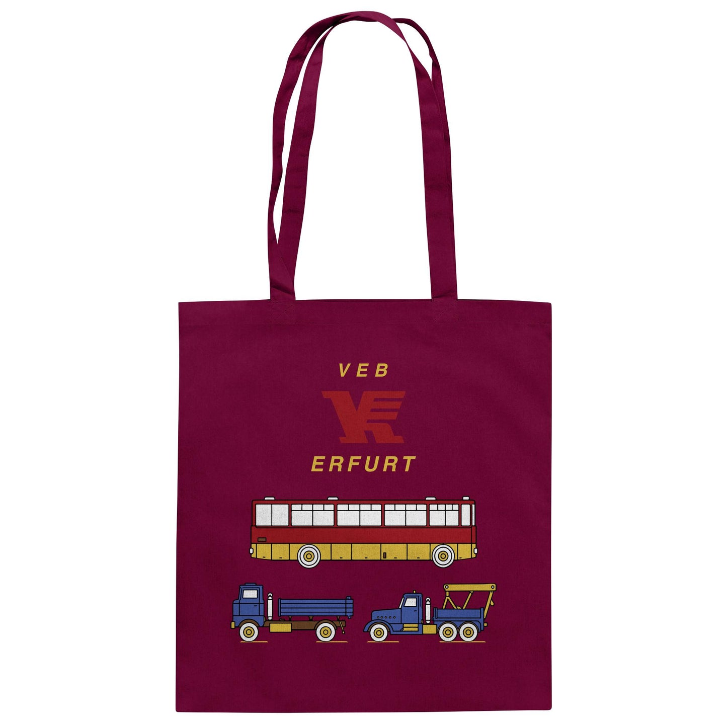 DDR Ostalgie Baumwolltasche • VEB VERKEHRSKOMBINAT ERFURT