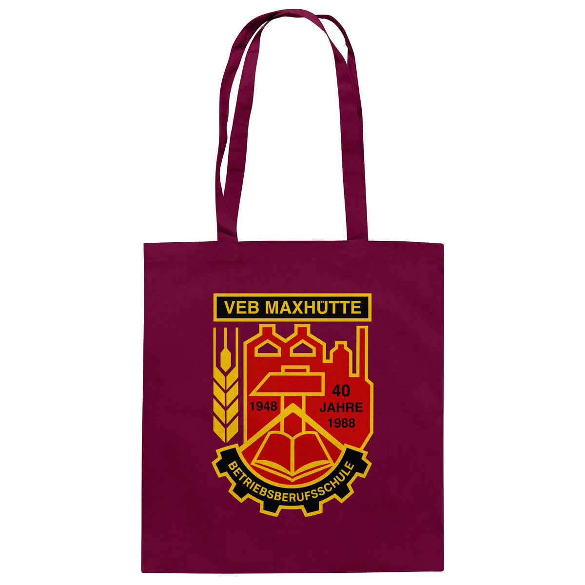 VEB MAXHÜTTE - BETRIEBSBERUFSSCHULE | DDR Ostalgie Baumwolltasche