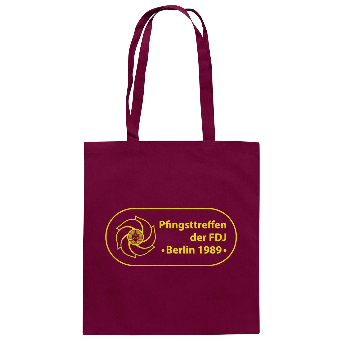 DDR Ostalgie Baumwolltasche • PFINGSTTREFFEN DER FDJ, BERLIN 1989